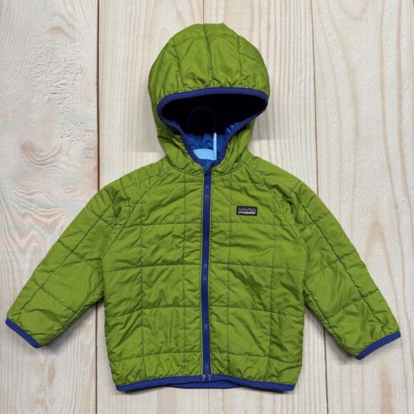 Patagonia Baby Reversible Quilted Toddler 2T Hooded Insulated Jacket - Picture 2 of 7